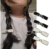 4 Pcs French Flat Bow Hair Clips for Women, Y2K Cute Bowknot Hair Barrettes Small Black Snap Hair Clip Styling Hair Accessories for Thick and Thin Hair