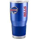 Team Fan Apparel NFL 30oz Gameday Stainless Steel Tumbler, Insulated For Hot & Cold, Slider Lid, Silicone Grip, Officially Licensed (Buffalo Bills - Royal)