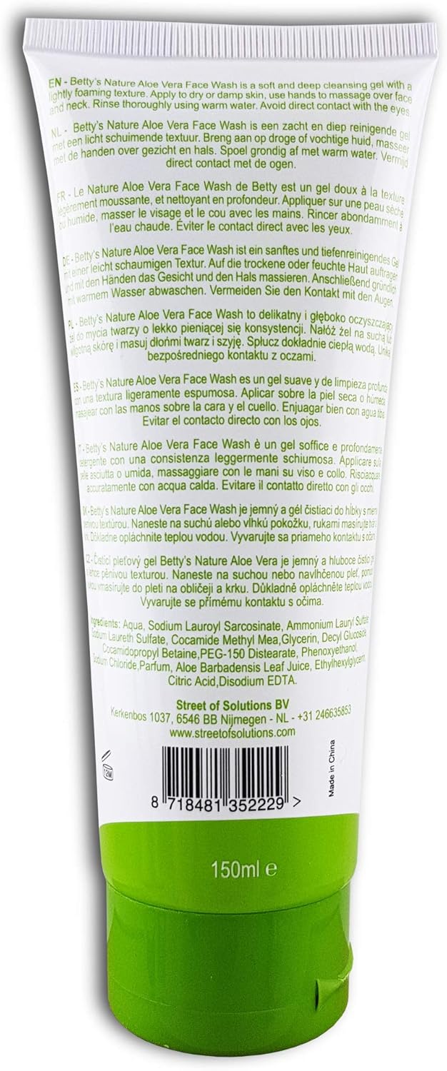 betty's aloe vera face wash