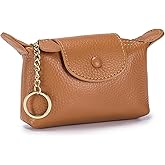 SENDEFN Small Leather Women Coin Purse, Women's Keychain Zipper Pocket Pouch Wallet