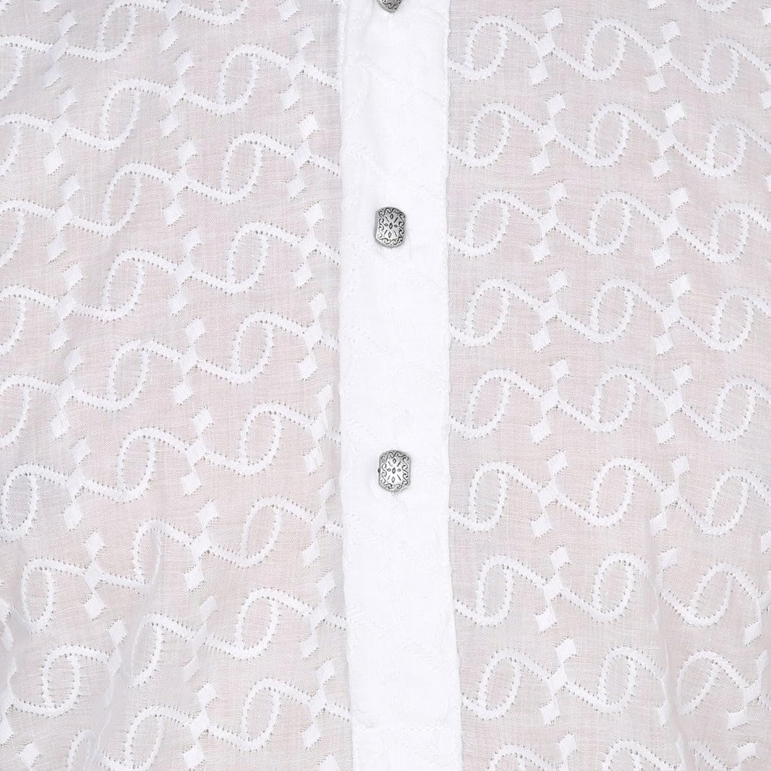 royal men's lucknowi white chikan embroidery kurta churidar