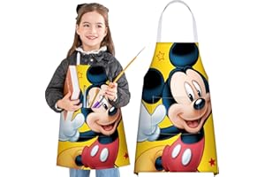 Akkya Kids Aprons for Cooking Toddler Chef Painting Apron with Pocket Baking Art Gardening Personalized Smock for Girls Boys