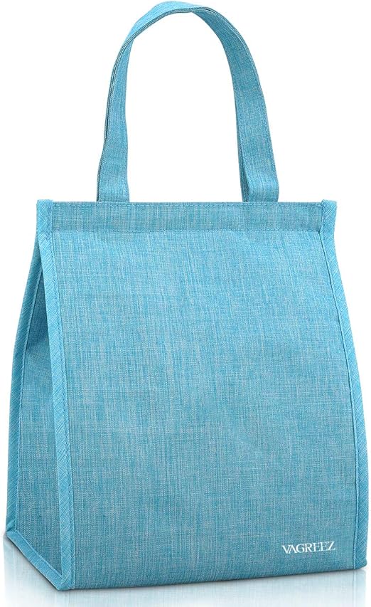 pale blue tote bag