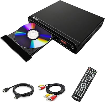 WISCENT All-Region DVD Player with HDMI USB TV Remote (No Blu-ray)