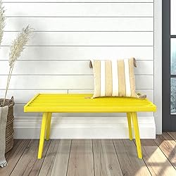 Plank+Beam Entryway Bench, Wooden End of Bed Bench