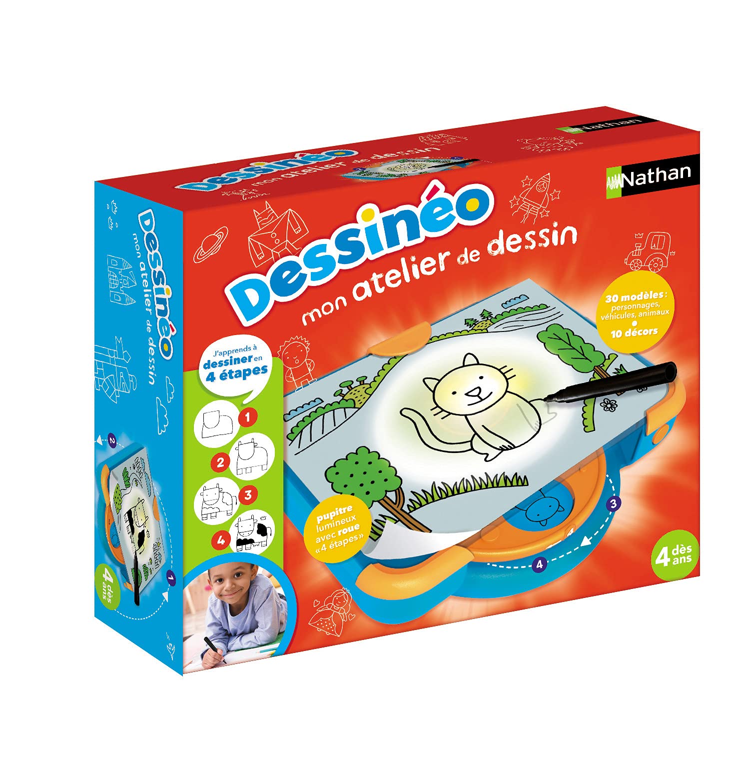Nathan -31144 Dessineo Mon Atelier from 4 Years - Light Drawing Platform, 31144, Multi-Coloured