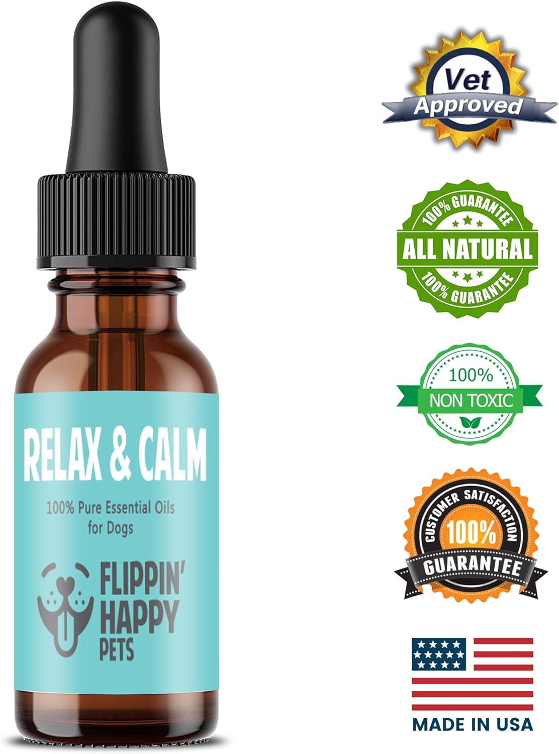 Flippin Happy Pets Dog Essentials Oils Relax Lavender Natural Aromatherapy Help Relieve Travel Stress Separation Anxiety Crate Training Skin Coat Safe Small Medium Large Breeds Amazon Ca Pet Supplies