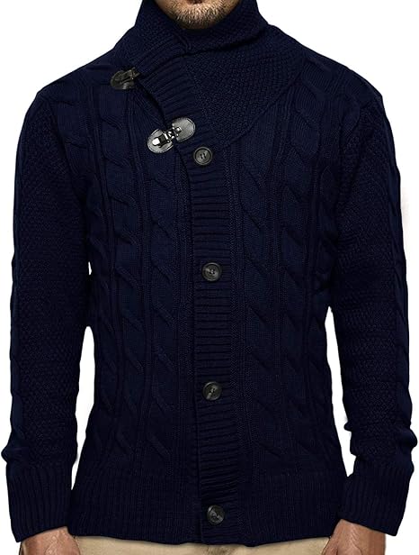 Amazon Beotyshow タートルネック セーター カーディガン ボタン チャンキー ケーブル ニット ジャケット コート 秋冬 Us サイズ Large トレーナー パーカー 通販