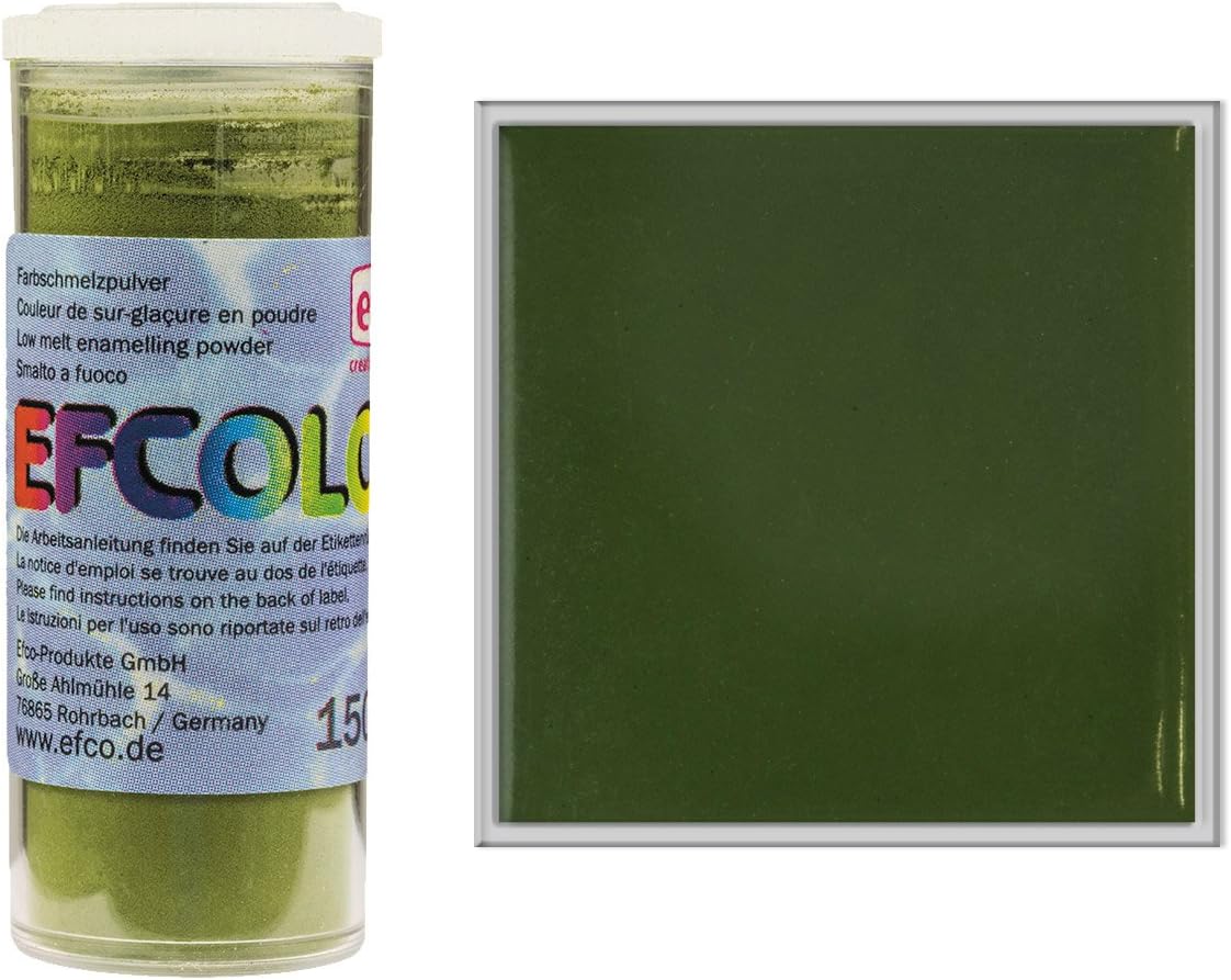 EFCOLOR 10 ml Opaque Low Temperature Enamelling Powder, Olive