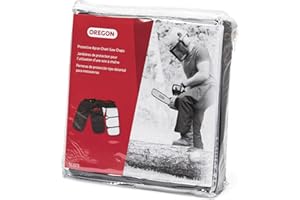 Oregon Chaps Protective Chainsaw Apron, Saw Chain Trouser Covers for Cutting and Logging, 8 Layers Lightweight Material, Brea