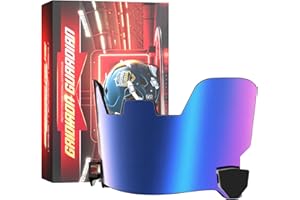 KUBQLIG Football Helmet Visor for Mouth Guard Sports Protection - Shatterproof Polycarbonate Lens with QuickLock Clips, UV400 & ASTM Certified (Adult/Youth, Universal Fit)