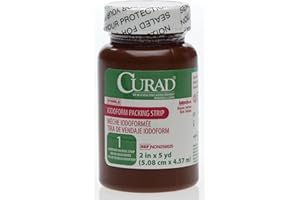 MEDLINE CURAD Sterile Iodoform Gauze Packing Strips, 2" x 5 yds., Wound Care Essentials