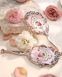 Flower Knows Strawberry Rococo Hand Mirror,Portable