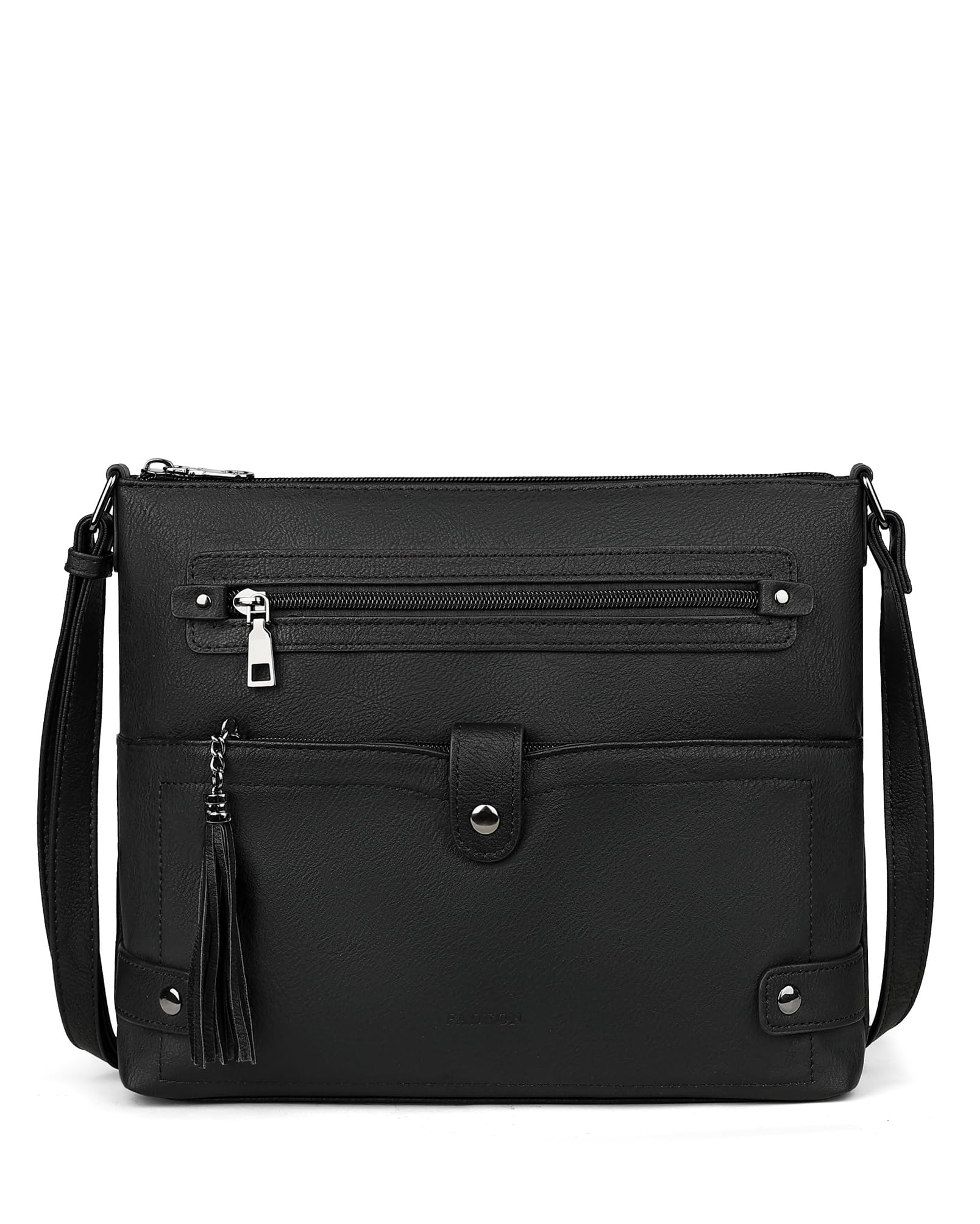 FADEON Large Crossbody Purses for Women Crossbody Bag, Designer Leather Cross Body Purses Multi Pocket Shoulder Bag Image