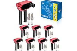 PHILTOP Set of 16 Ignition Coil Pack and Iridium Spark Plugs Fits for 1500,2500,3500,Charger,Grand Cherokee,Durango,Challenger,Ram1500/2500/3500,Commander,Durango