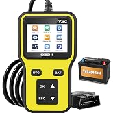 Professional OBD2 Scanner, Enhanced Check Engine Code Reader | Battery Tester, Reset Fault Codes, Live Data, Freeze Frame, Car Diagnostic Scan Tool for All OBDII Vehicles After 1996