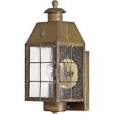 Hinkley Nantucket Restoration One Light Medium Outdoor Wall Mount, Aged Brass