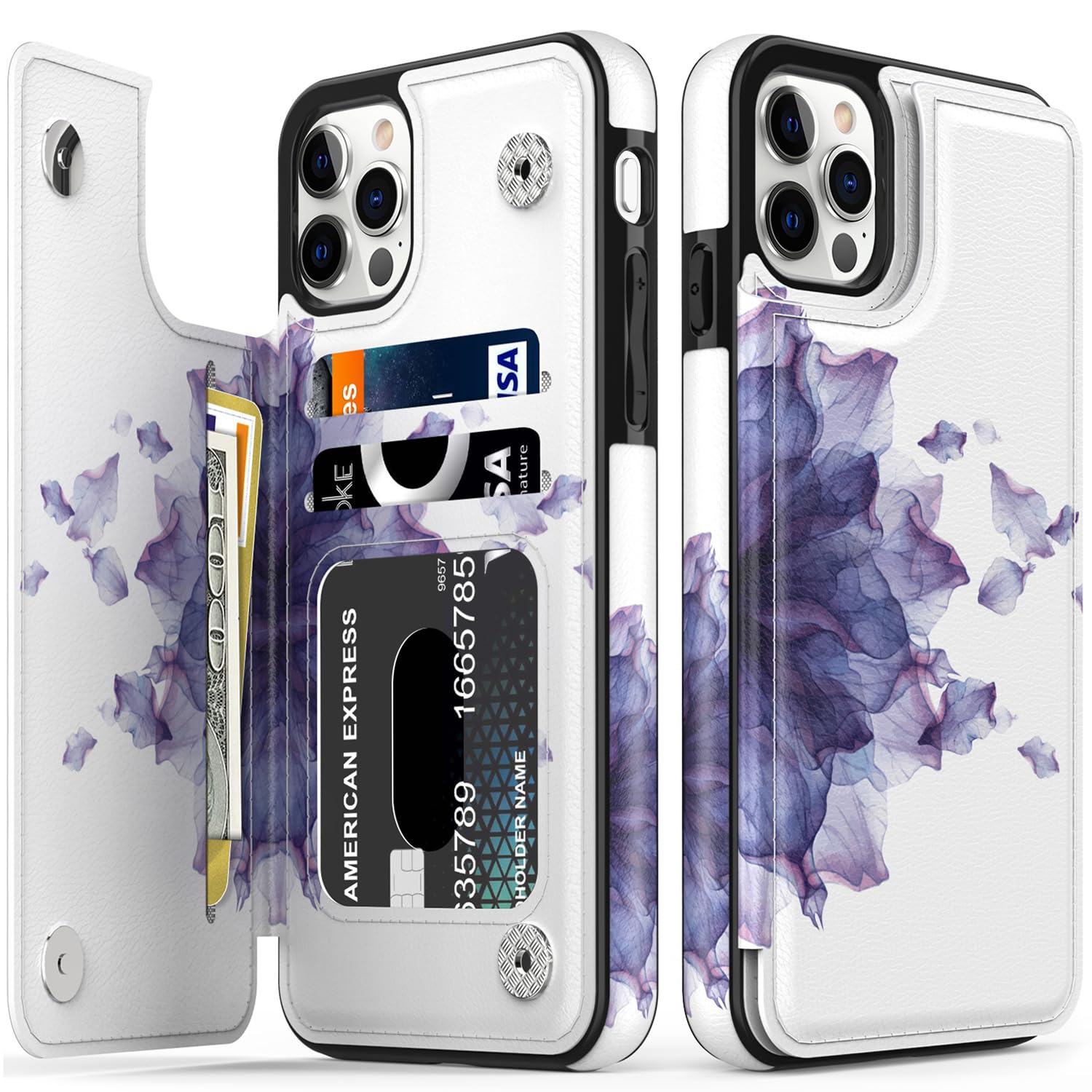 LETO for iPhone 15 Pro Max Case Flip Folio Leather