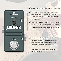 VSN 48K Looper Electric Guitar Effect Loop Pedal 10