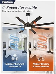Fanbulous Ceiling Fans with Lights, 72 inch Large