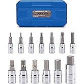 Mayouko 13PCS Metric Hex Bit Socket Set, CR-V Allen Bit Socket Kit, S2 Steel, 2mm - 14mm