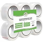Yogti [Canadian Brand] Clear Packing Tape, Packaging Tape Heavy Duty 240 Gauge - 1.88" x 109 Yards - 6 Rolls, 60 Micron, 2.4 