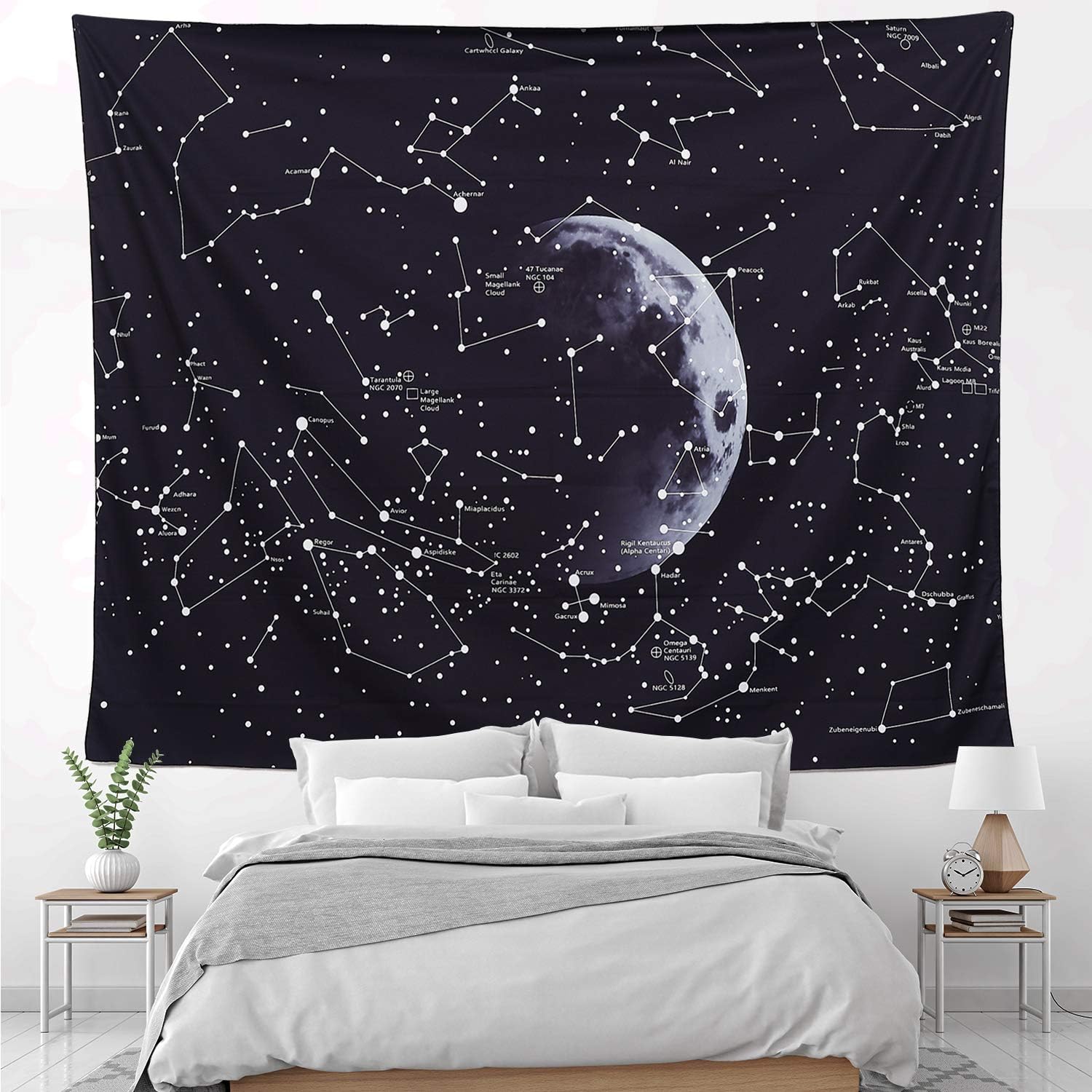 Amazon Co Jp Homkuu 月星座タペストリー 壁掛け 59x51インチ ホーム キッチン