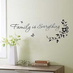 Family is Everything Wall Stickers Decals Quotes Vinyl Wall Words Sayings Lettering Living Room Wall Art Decor Gifts
