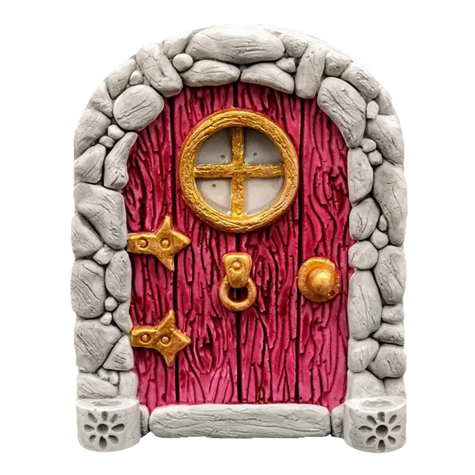 SETOFI Fairy Door, Wooden Fairy Doors for Garden Elf Door Miniature Yard Ornaments for Garden Yard Trees Style B