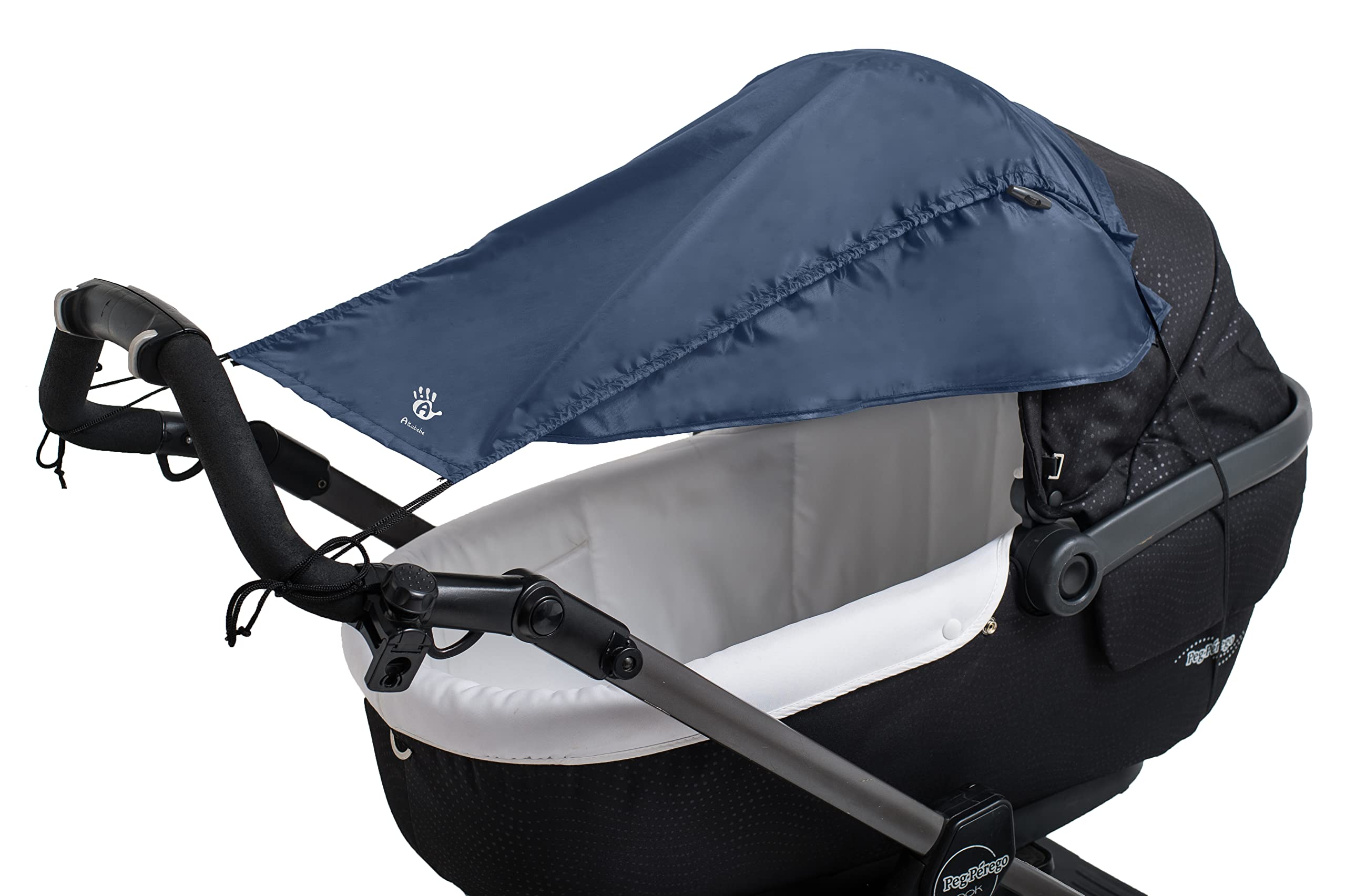 Altabebe AL7012-01 Universal Baby Sunshade with Side Protection for Pram and Stroller with Anti-UV 50+, Navy Blue