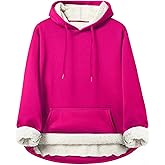 Iwing Mens Heavyweight Fleece Hoodies Sherpa Lined Sweatshirts Oversized Weighted Cotton Warm Thick Hoodie Fall Winter