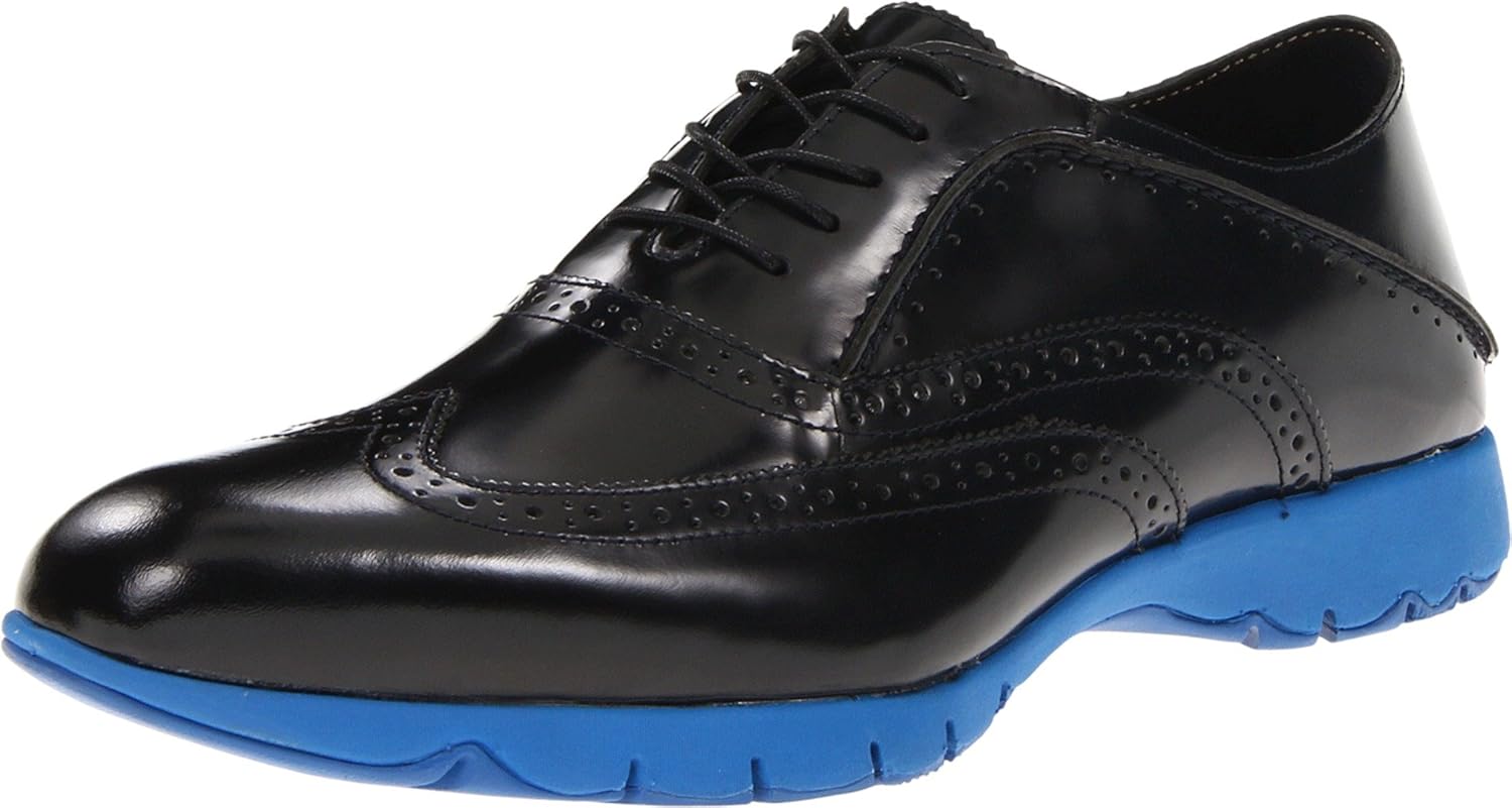 HUSh Puppies Men's Brogue5 Dress Shoes Black Leather Sandals 8 2E US