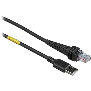 Honeywell CBL-500-300-S00-03 USB Type A Straight Cable for Granit Industrial Grade Scanner, 3M Length, 5V Host Power, Black