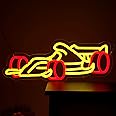 Car Neon Sign Dimmable Racing LED Neon Sign Wall Decor Racing Fan Room Game Room Man Cave Racing Competition Garage Decor Gift 15.6 * 6.2 Inch