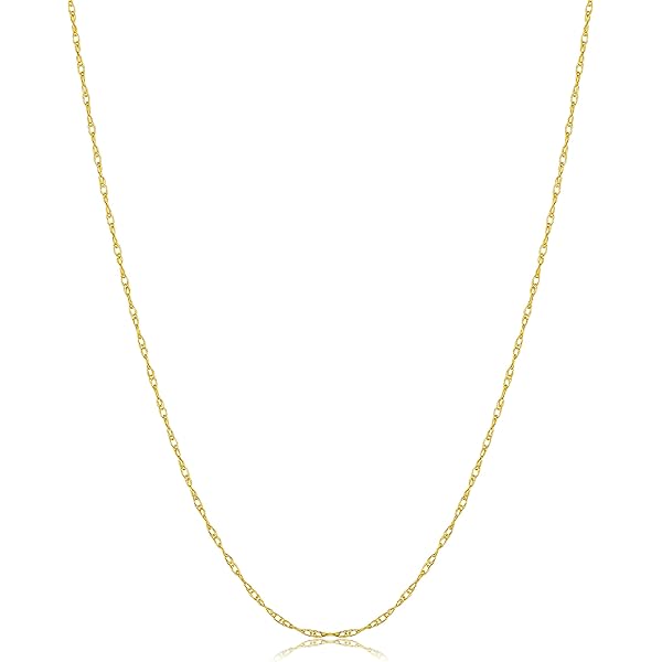 アクセサリー 10K Gold Rope Necklace 56cm 2mm 2.25mm 10k Yellow Gold Diamond Cut Solid Rope Chain Necklace