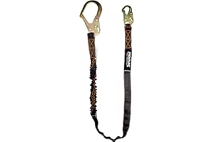 FRONTLINE FALL PROTECTION Frontline LIS61R Combat Single Leg 6' Rebar Hook End Lanyard with Internal Shock Absorber | Single Leg with Rebar Hook End | ANSI & OSHA Compliant | 5000 lbs. Min. Breaking Strength