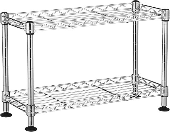 Amazon.com: SONGMICS Spice Rack, 2-Tier Sturdy Cabinet Shelf Organizer ...