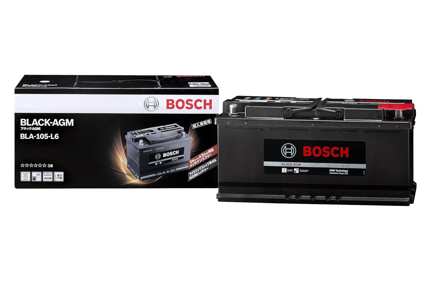 独創的 Bosch ボッシュ 輸入車バッテリー Black Agm Bla 105 L6 B0773mzlng 国際ブランド Ihmc21 Com