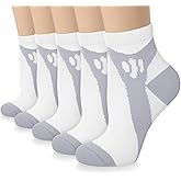 Iseasoo Copper Ankle Compression Socks - Low Cut Arch Support Socks for Men & Women, Running, Nurses, Plantar Fasciitis Socks