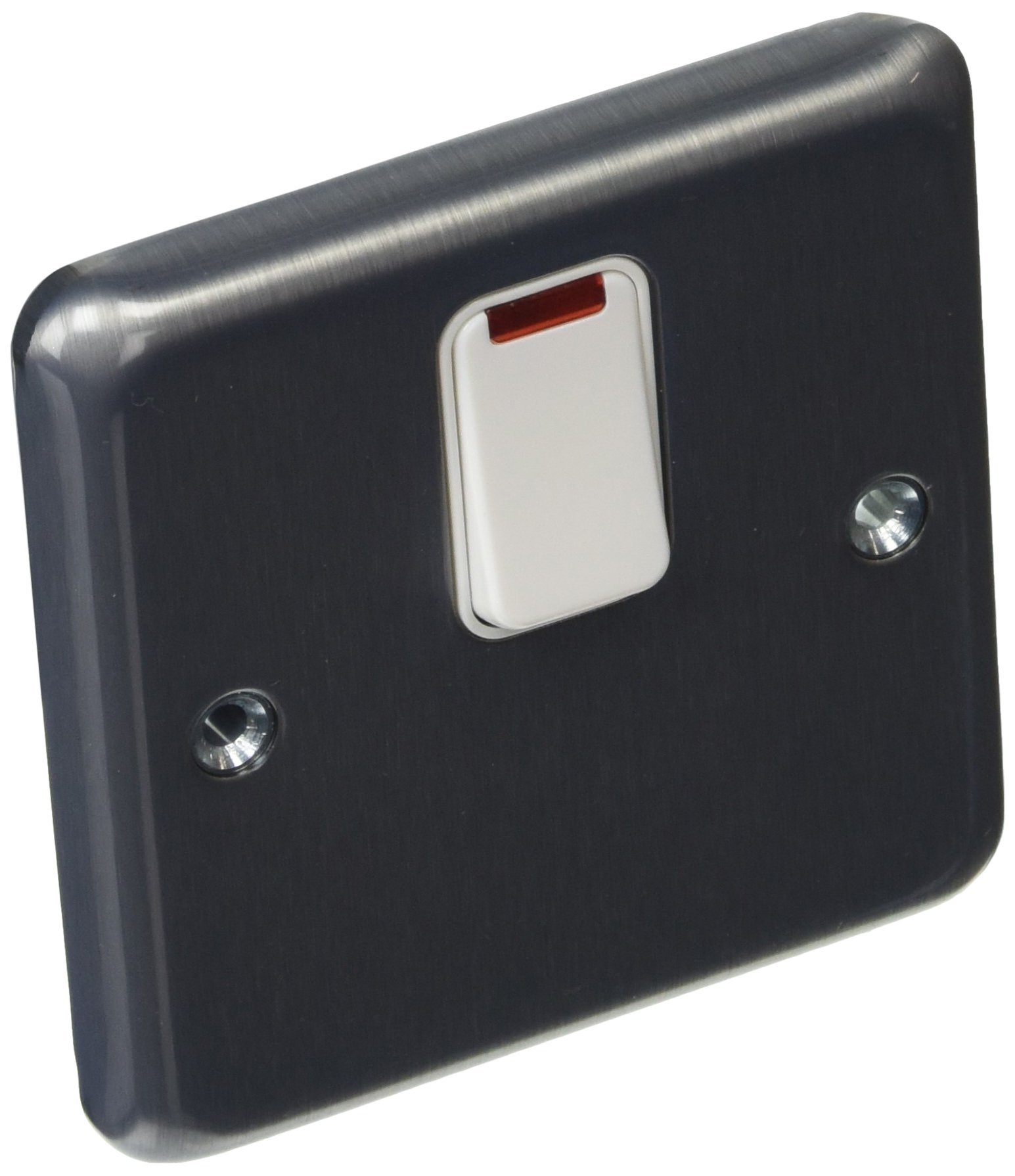 MK K5233BRC 20A Double Pole Switch/Neon - Brushed Chrome