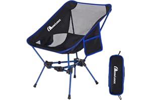 MOON LENCE Compact Camping Chair Portable Folding Chair - The 4th Generation Travel Chair - Portable, Lightweight Camping Chair for Picnic Mountaineering, Beach