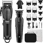 KEMEI Professional Hair Clippers Set for Men, Cordless Rechargeable Barber Clippers & Trimmers Kit, Clippers for Hair Cutting, Gifts for Men