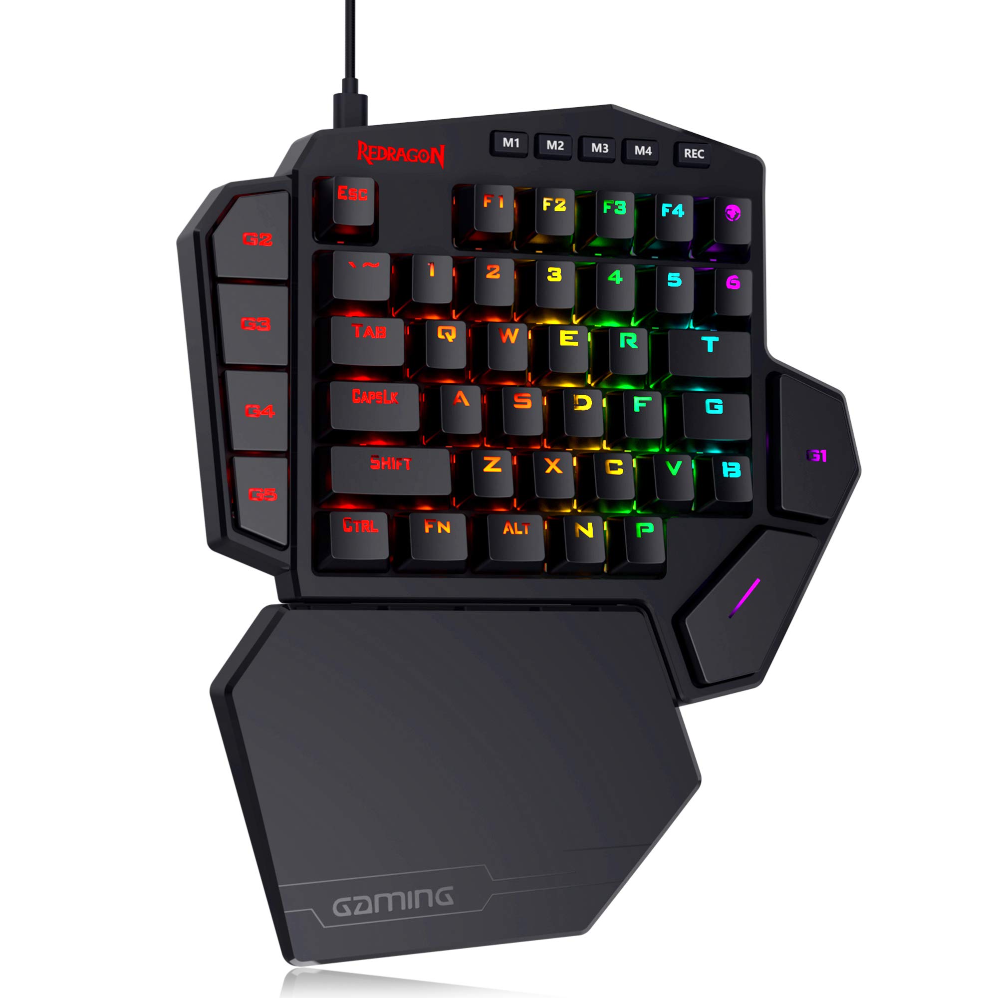 Photo 1 of Redragon One-Handed RGB Mechanical Gaming Keyboard