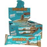 Grenade Chocolate Chip Salted Caramel Protein Bar, 12 Count, 2.1 oz Bars | 20 g Protein &amp; 1 g Sugar, Soft Dough Centre, Salted Caramel Flavor, Chocolatey Coating