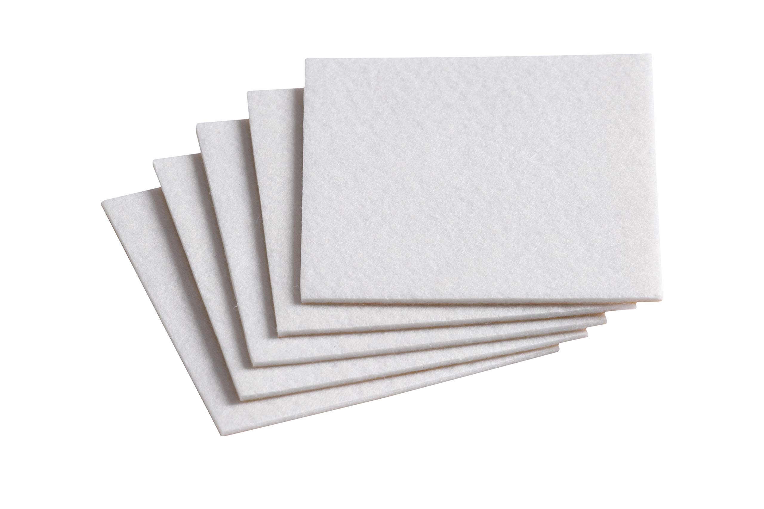 Meister Felt Glider self-adhesive, 100 x 100 mm, white, 5 pieces, 645346