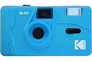 Kodak M35 35mm Film Camera, Reusable, Focus Free, Easy to Use, Build in Flash and Compatible with 35mm Color Negative or B/W Film (Film and AAA Battery NOT Included) (Cerulean Blue)
