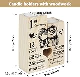 Vetbuosa 1st Anniversary Candlestick Gift for Couple Paper Theme view 7