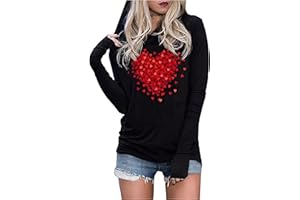 CHUNTIANRAN Long Sleeve Hoodie T Shirts for Women Casual Loose-Fit Hoodie Shirt Gothic Novelty Graphic Pullover Tee Tops