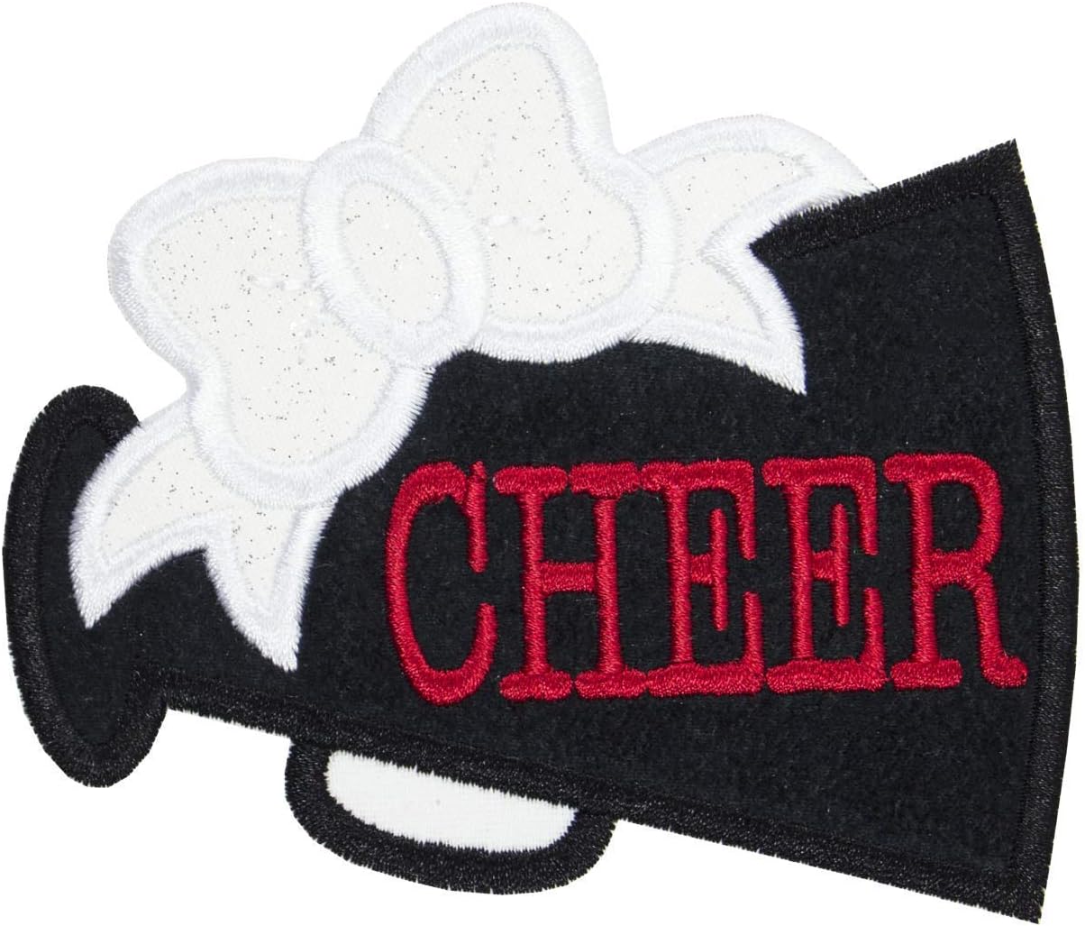 Mixed Media - Megaphone Football Monogram Patch your choice of sew on or iron on patch