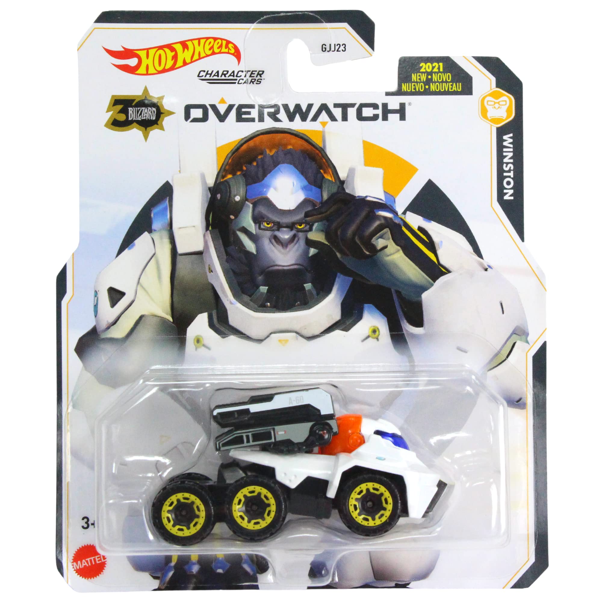 Hot Wheels Overwatch - GJJ23 1:64 Scale Diecast 30th Anniversary Character Cars - Winston